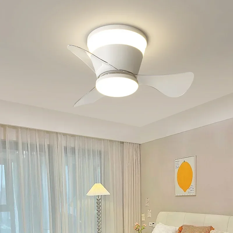 New Mini Ultra-thin Ceiling Fan Light Balcony Hallway Porch  Changing Room Narrow Space  Variable Frequency Ceiling Fan Light