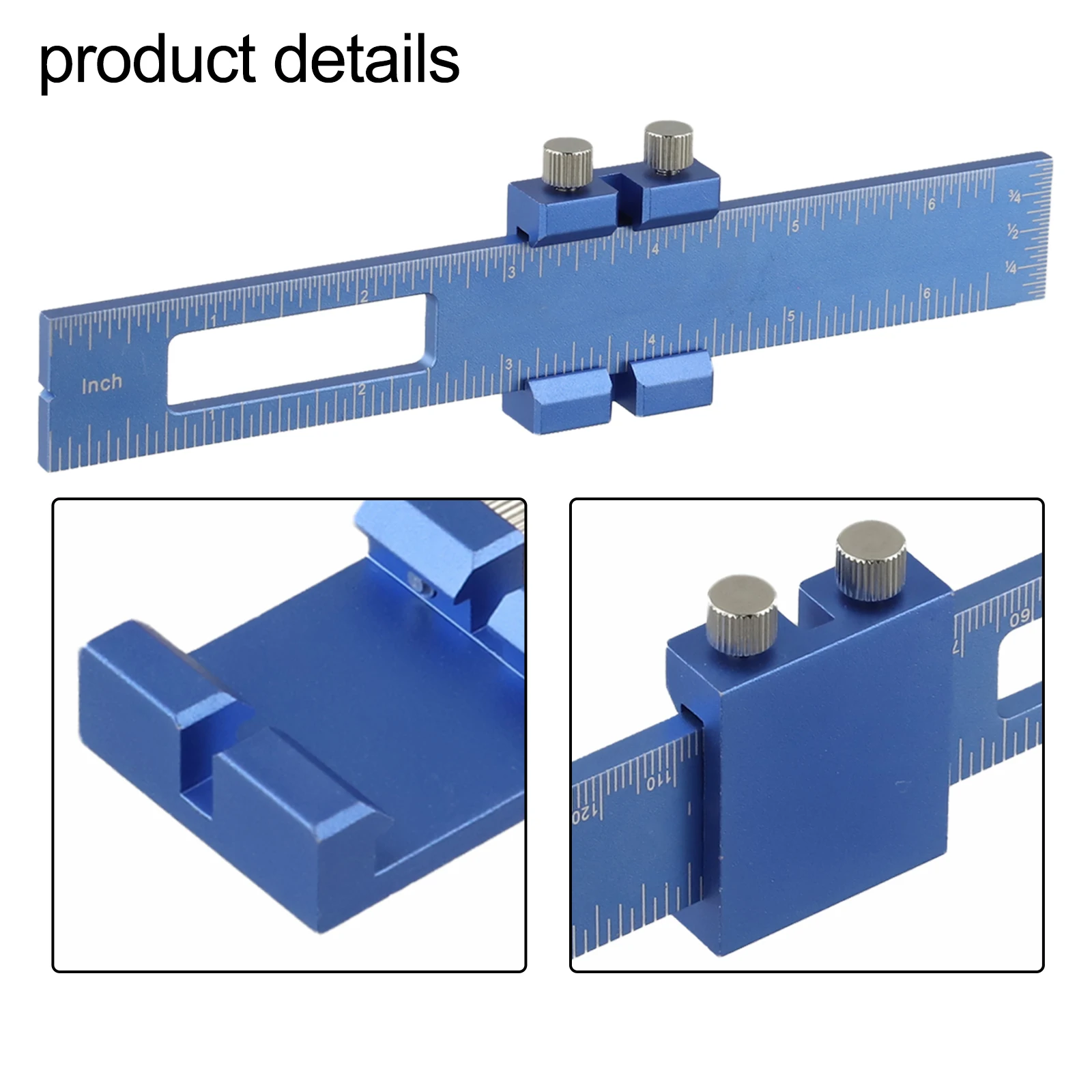 Sleek Design Aluminum Scribing Ruler Featuring Depth Measurement Units Perfectly Suited For All Your Technical Project Needs