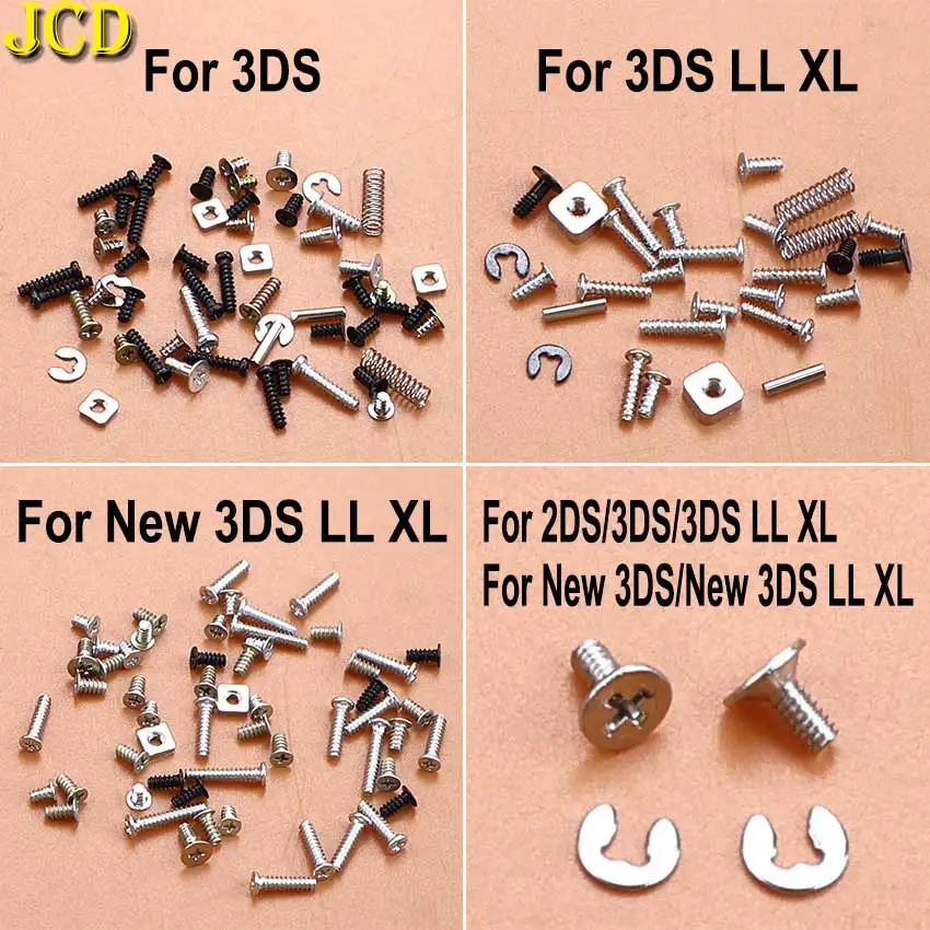 1Set Replacement Shell Battery Back Cover Screws Secure Bolt Philips Head Screws Set For 3DS XL LL New 3DS LL XL Game Console
