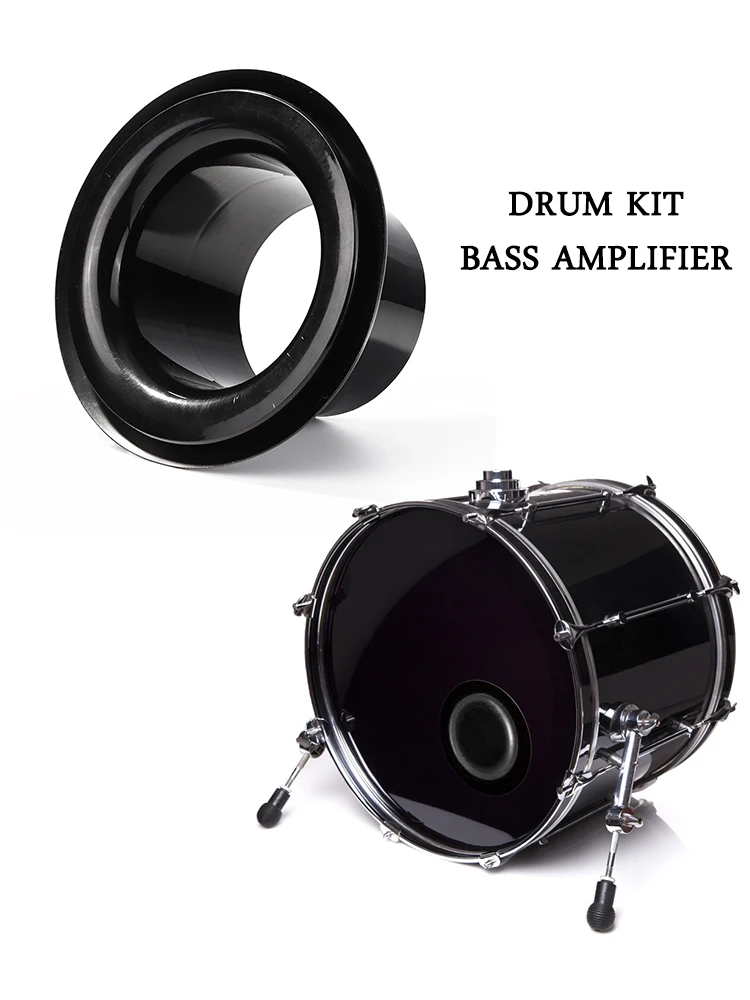 Bass Drum Enhancer Port Insert Enhancement Hole Protector Amplifier Kick Booster Black White Red With Protection Sticker Parts