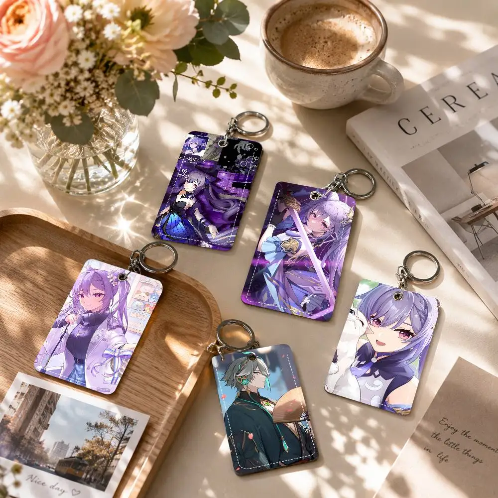 Anime Game Genshin Impact Dottore Holder Suitable For Bank Card Subway Bus Card Wallet Card Case Badge Holder Keychain
