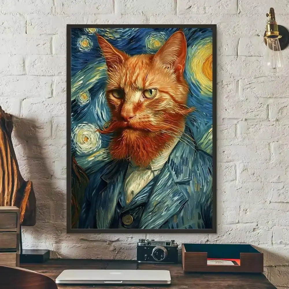 Van Gogh Second Creation Lustiges Poster für Zuhause, Wohnzimmer, Schlafzimmer, Bar, Flur, klebrige Wandkunst, Druck, ästhetische Dekoration – Detail 5