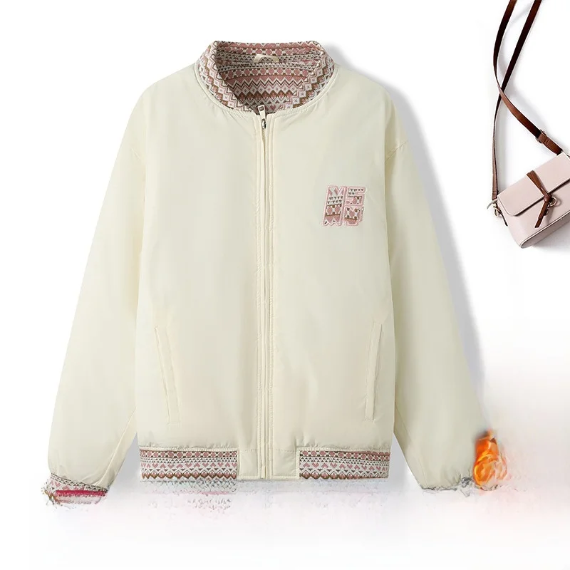 

Новый Sle Baseball Jaet Пара или свободная женская хлопковая верхняя одежда в стиле ретро в национальном стиле с вышивкой Thiened на молнии