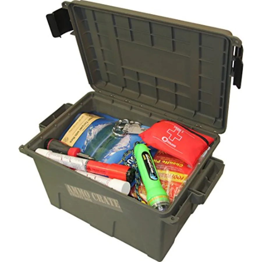MTM ACR718 Ammo Crate Utility Box for Survival and Hunting Gear Storage with ORing Seal for WaterResistant Dry Storage Double P