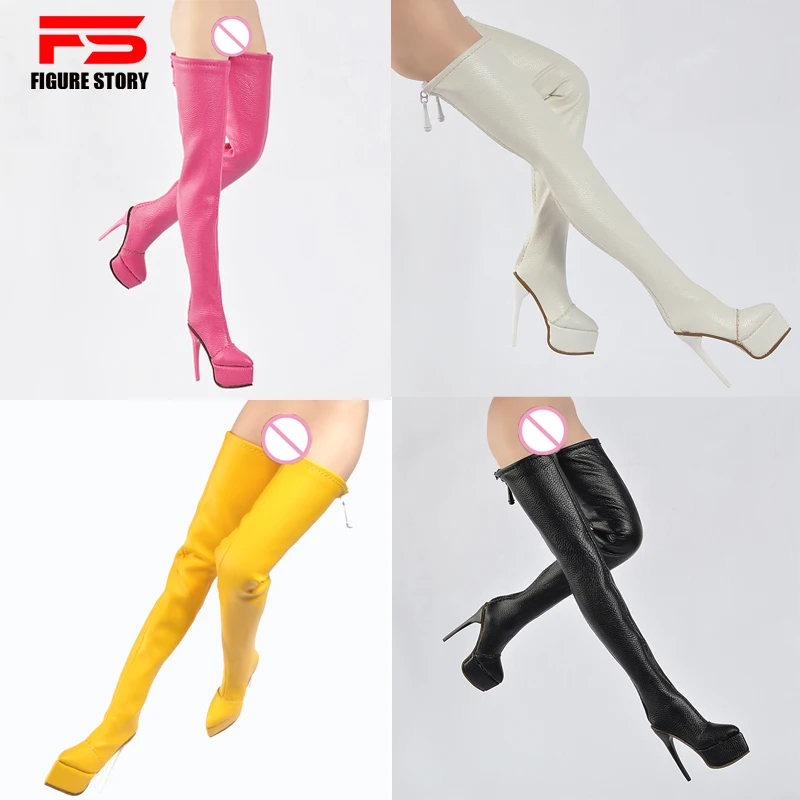 

1/6 Scale female dolls shoes model Over-the-knee Boots fit 12'' action figure body model