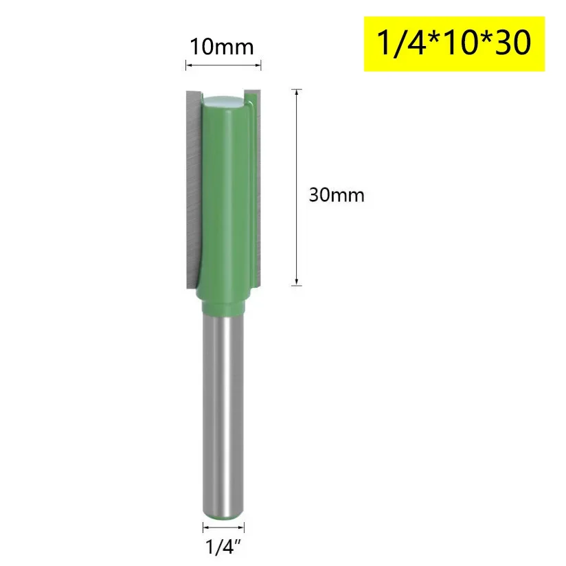 1/4 Shank Extended Straight Blade Invisible 2-in-1 Trimming Cutter Slotting Cutter Head Milling Cutter Diameter 11