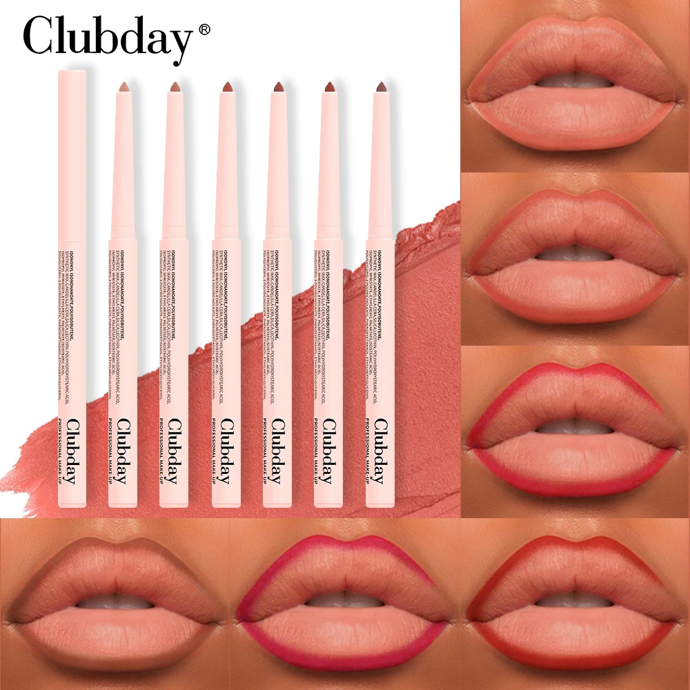 Clubday Nieuwe Lipliner 8 Kleuren 2Ml Duurzame Lippenstift Pen Matte Natuurlijke Cosmetica Make-Up Dames Dagelijks Draagbaar