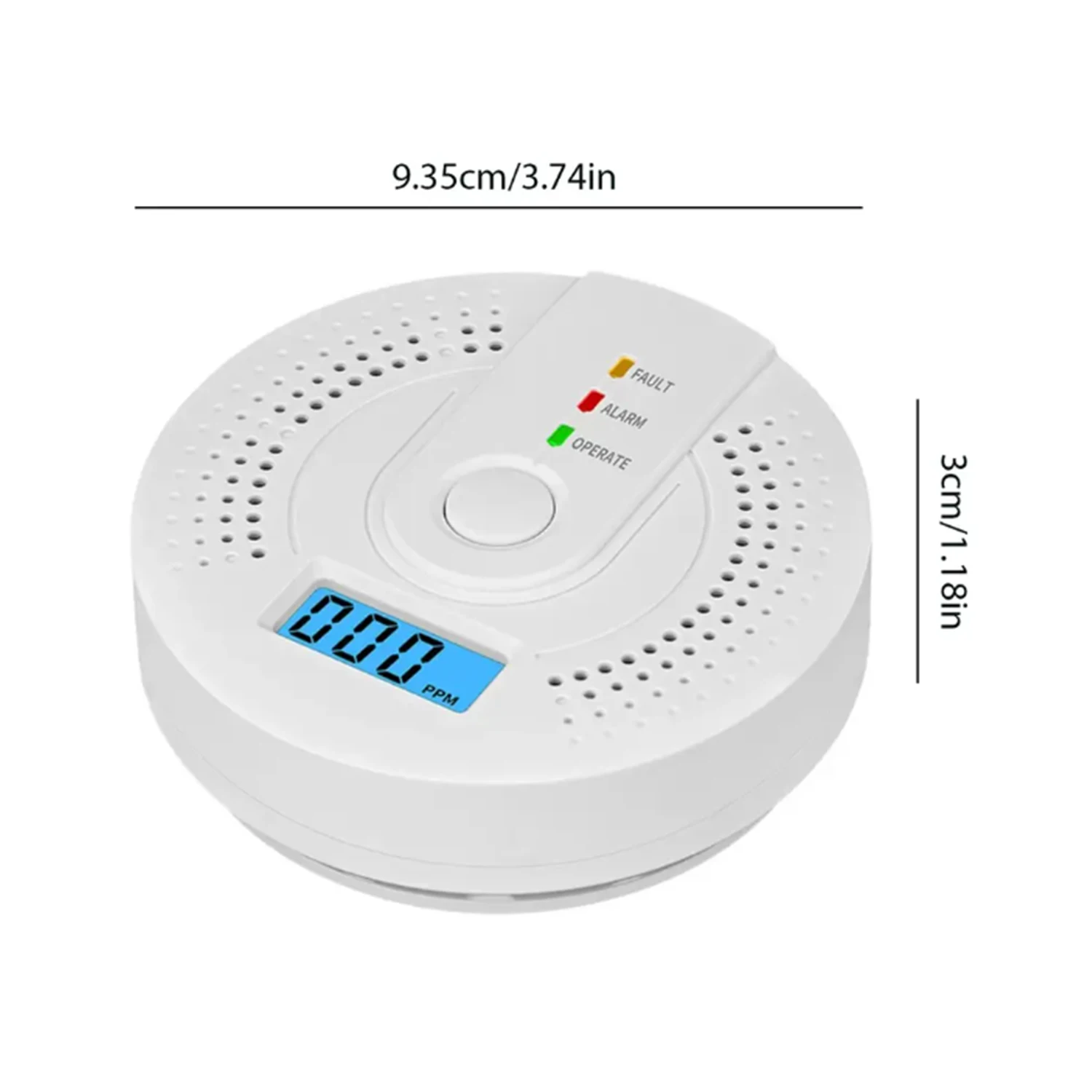 Onafhankelijke CO Alarm Sensor Koolmonoxide Alarm Detector Hoge Gevoelige Waarschuwing LCD Display CO Alarm