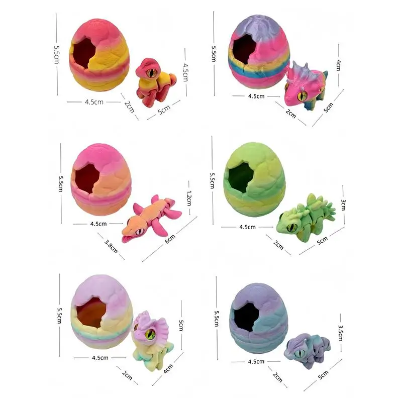 3D Printed Cracked Dinosaur Egg Triceratops Model for Playroom Decor view 6