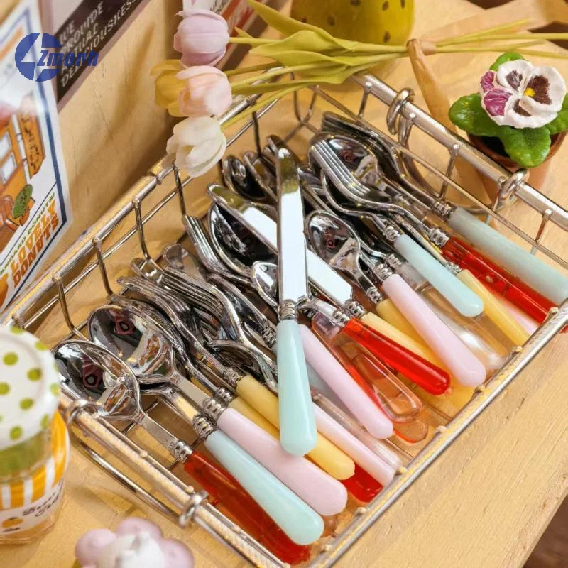 

New！5Pcs Doll Accessories 1/6 Scale Miniature Dollhouse Kitchen Mini Knives Forks Spoons Tableware Set Model Girl Gift