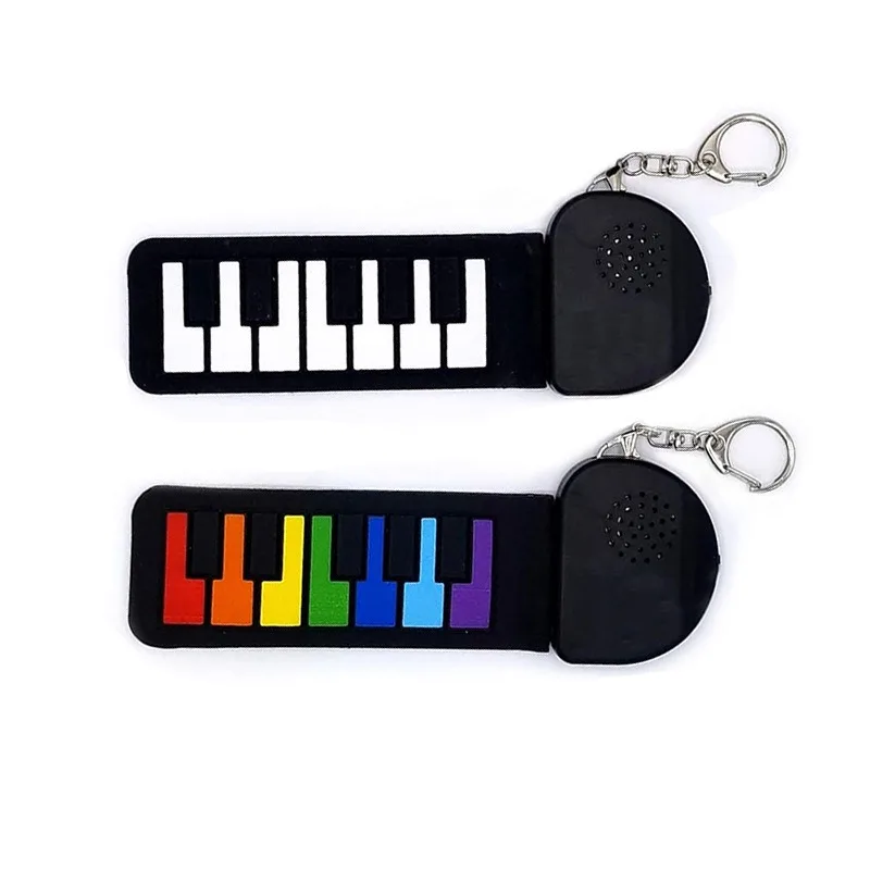 أداة ممارسة يدوية صغيرة على شكل جيتار قوس قزح لسطح المكتب طبلة يدوية من السيليكون قابلة للطي وبيانيكا مثالية لعشاق الموسيقى