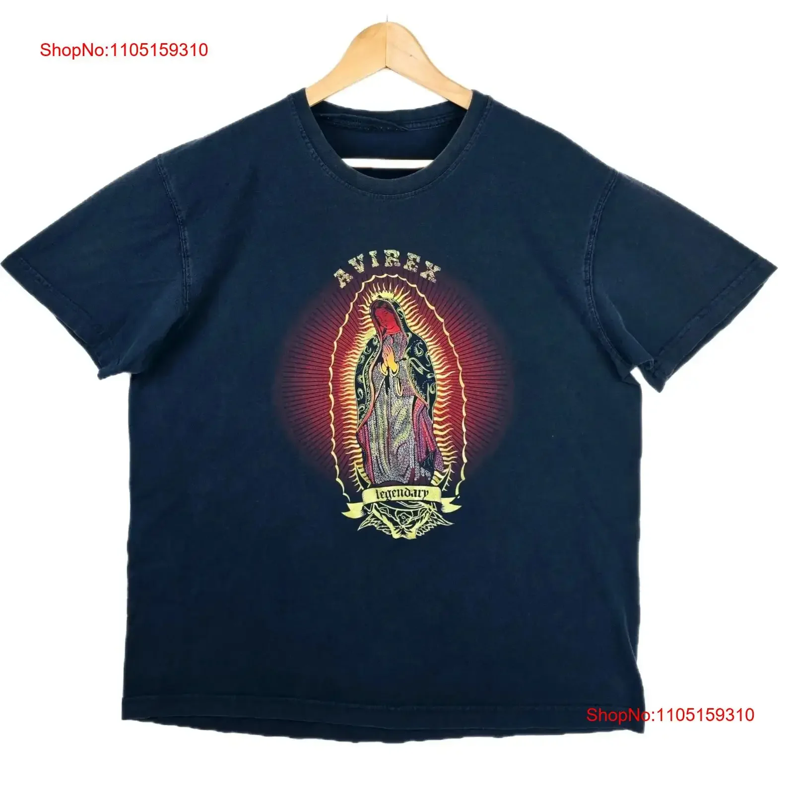 

Винтажная футболка Avirex XL XXL Девы Марии Мать Джесси Pinkman Y2K Гранж 24x28 винтажная стираная дышащая универсальная растянутая футболка