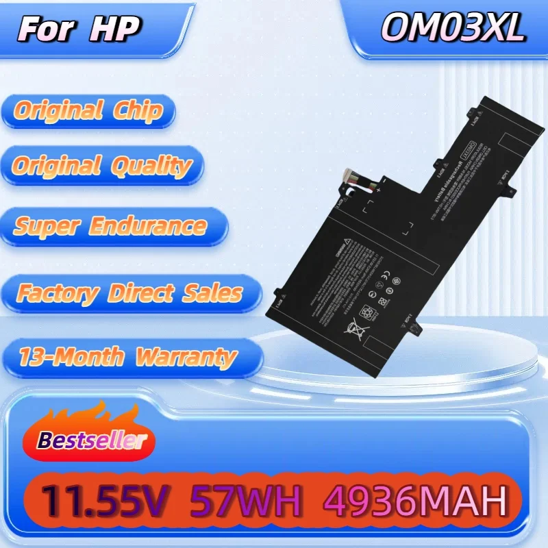 

OM03XL 11.55V 57WH para ordenador portátil HP Elitebook, X360, 1030 G2 series, HSTNN-IB7O, IB70, HSN-I04C, 863167-171, 863167-1