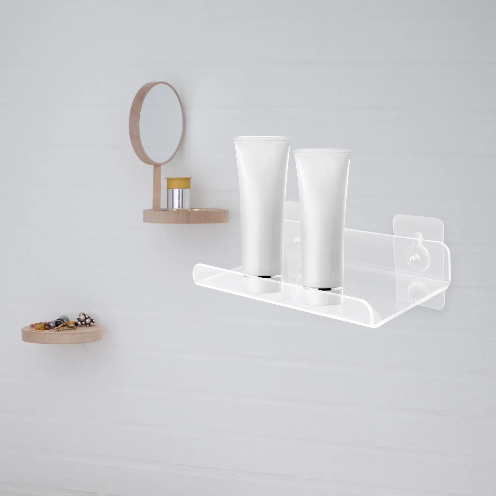 

Clear Acrylic Wall Mounted Book Display Rack for Vinyl Records Magazines Books Photos Organize Neatly Stylish Home Office Decor