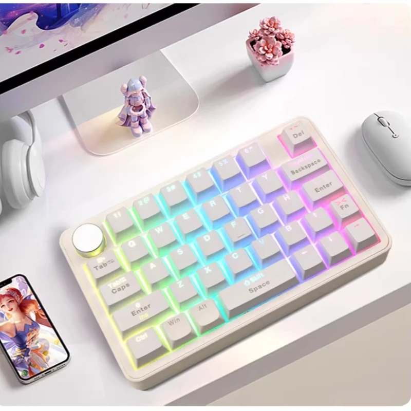 CM40 One-handed Mechical Keyboard Kit Custom Tri-mode Bluetooth Hot Swap RGB 40% Layout 38Keys Drawing Gamer Mechanical Keyboard