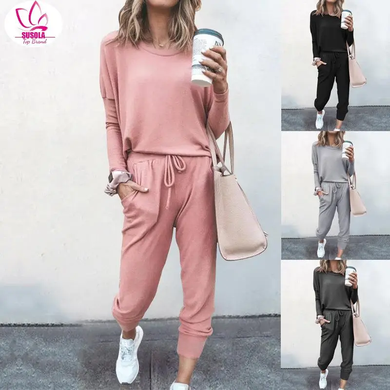 Lady Autumn Tracksuit Long Sleeve Thicken Hooded Sweatshirts Long Pants Winter 2 Piece Set Casual Sport Suit Women Tracksuit Set