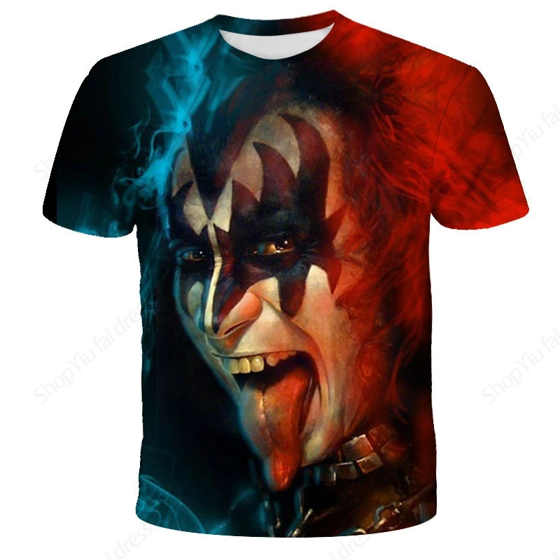 الرجال التي شيرت جديد شعبية قبلة الفرقة ثلاثية الأبعاد تي شيرت مطبوع الرجال النساء موضة تي شيرت الاطفال الهيب هوب بلايز تيز روك باند تي شيرت الصيف