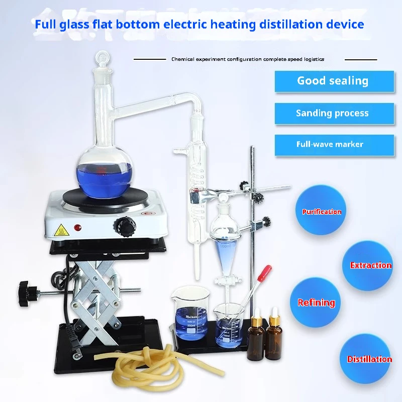 Essential Oil Extraction Separator Device Distillation Condenser Distilled Water Purification Extraction Full Set