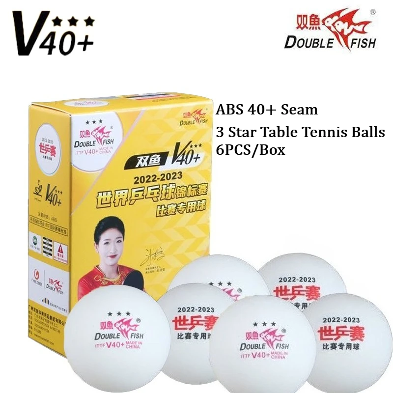 

Набор из 1/2/5 коробок шариков для настольного тенниса Double Fish Three-Star, ABS 40+, сертифицированные ITTF, прочные, высокоэластичные, 6 шариков в коробке
