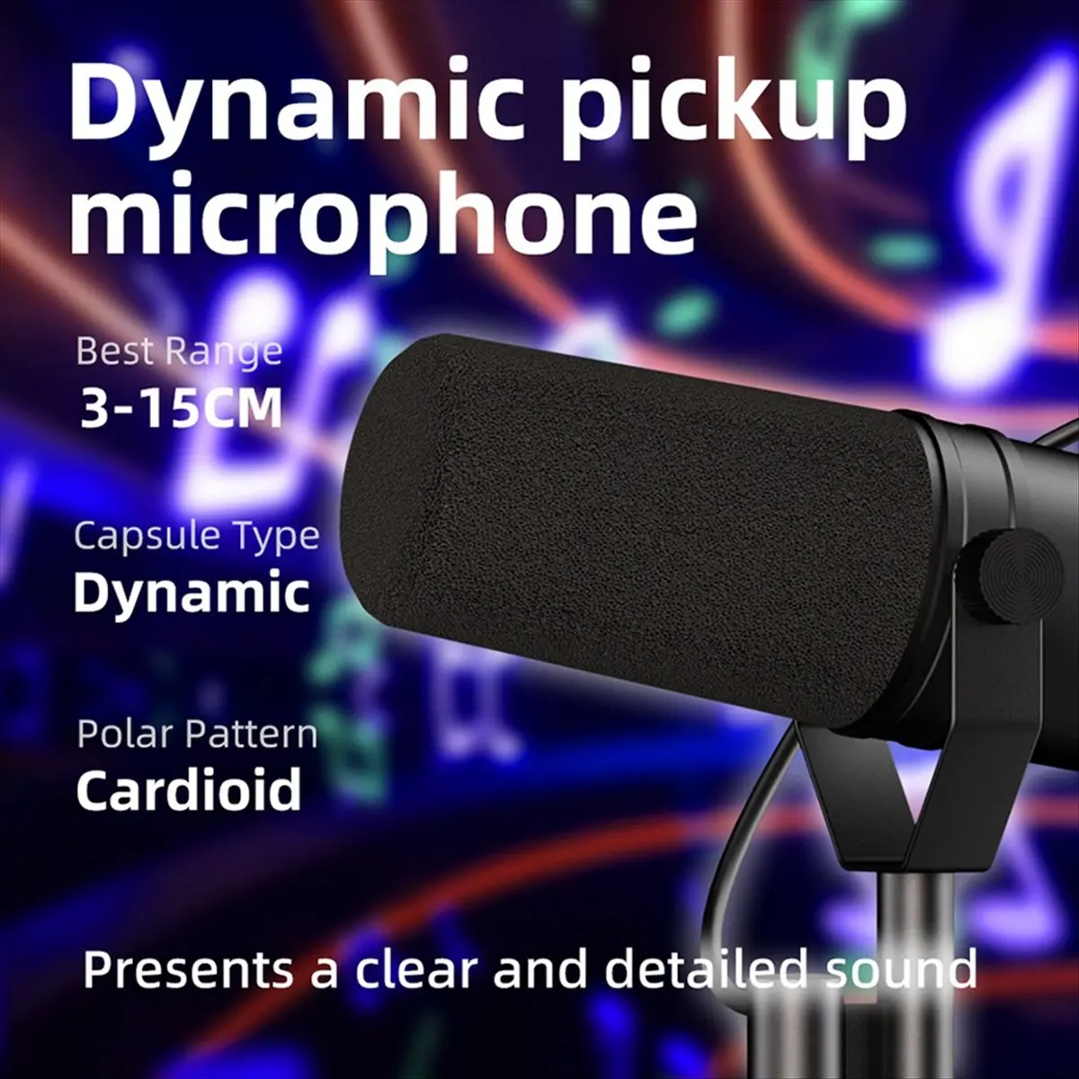 (DT37) SM7DB Professional Dynamic Microphone Built-in Preamp for Live Recording Streaming Podcasting Brocasting