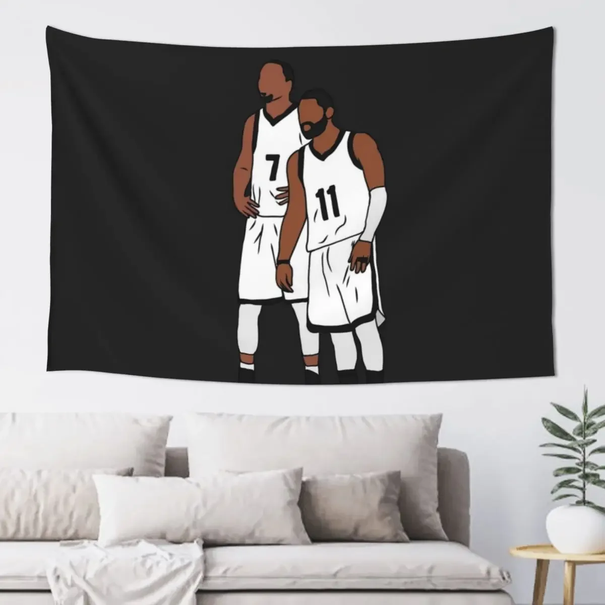 Kyrie And KD Nets Tapestry Aesthetic Room Decor For Bedroom Carpet On The Wall Tapestry