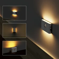 Motion Sensor Light Wireless LED Night Lights Quarto Decor Luz Detector Parede Lâmpada Decorativa Escada Closet Corredor Luz