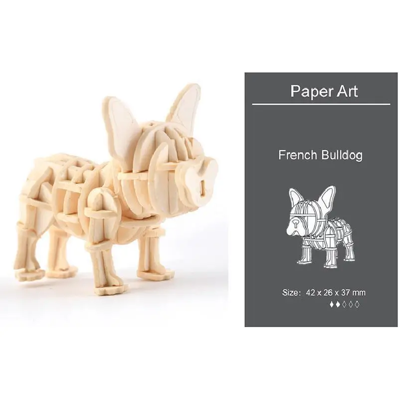 Laser Cutting 3d Paper Puzzle Toys Small Animals Marine Organism Assembly Model Kits Desk Decoration for Kids