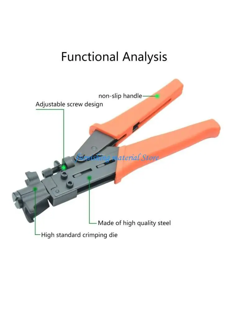 

Y5GD Heavy Duty Wire Stripper with Plastic Handle Easy Operation Crimping Tool Steel