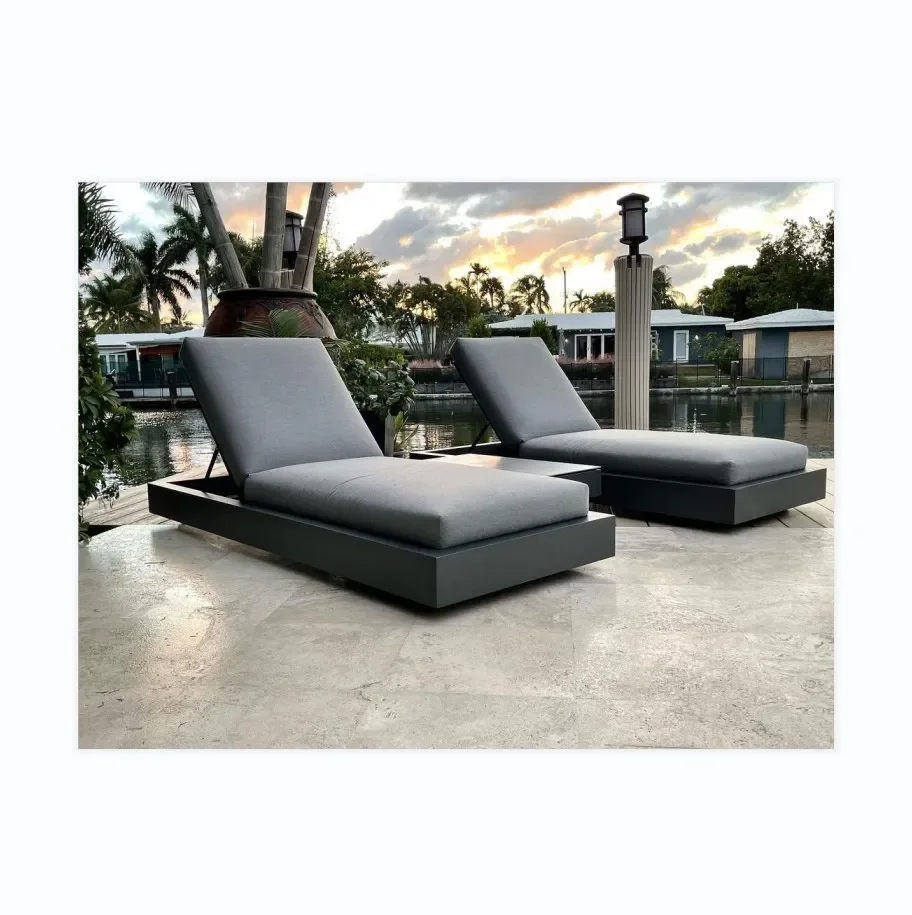 Lounge Chair Sunbed Garden Sets Outdoor Furniture Aluminum Chaise