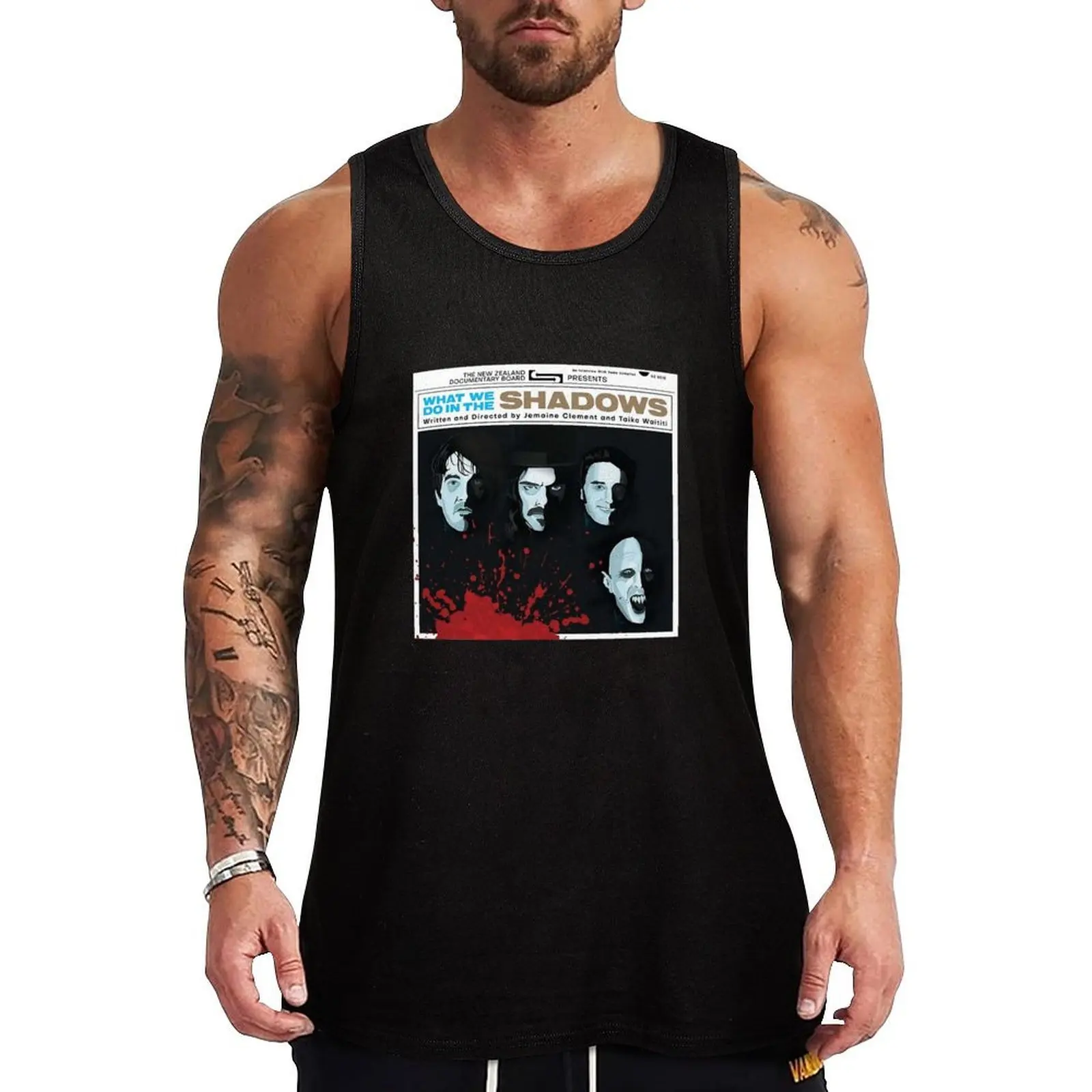 

Vintage What We Do Shadows Movie Poster Cute Graphic Gifts Tank Top Working vest Men's summer vest Vest for boy