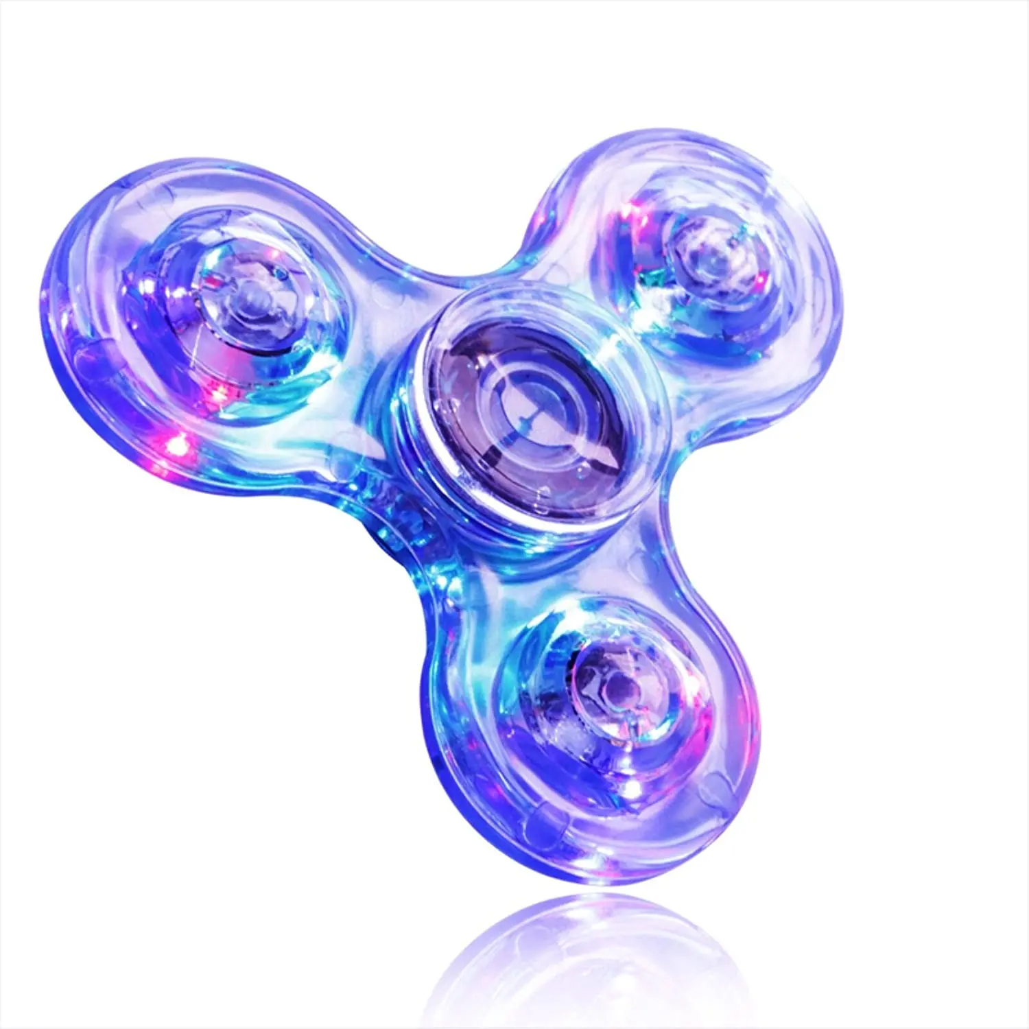 Glow-in-the-dark LED licht fidget spinner vinger speeltje handspinner stressvermindering en angstverlichting voor kinderen