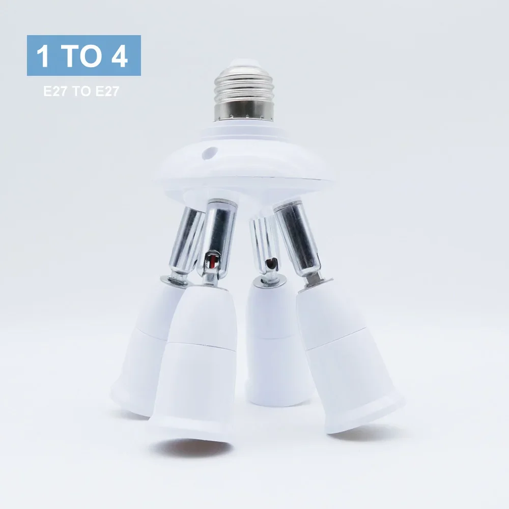 E27 TO E27 Lamp Bulb BASE Lamp Bases Adapter Splitter Holder 1 in 1/2/3/4/5 Adjustable Socket for LED Light Home Grow Light