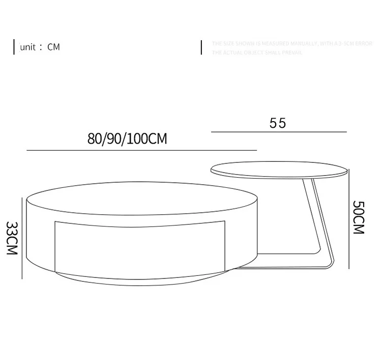 Home Furniture Wooden Coffee table set luxury modern round living room high gloss coffee tables set