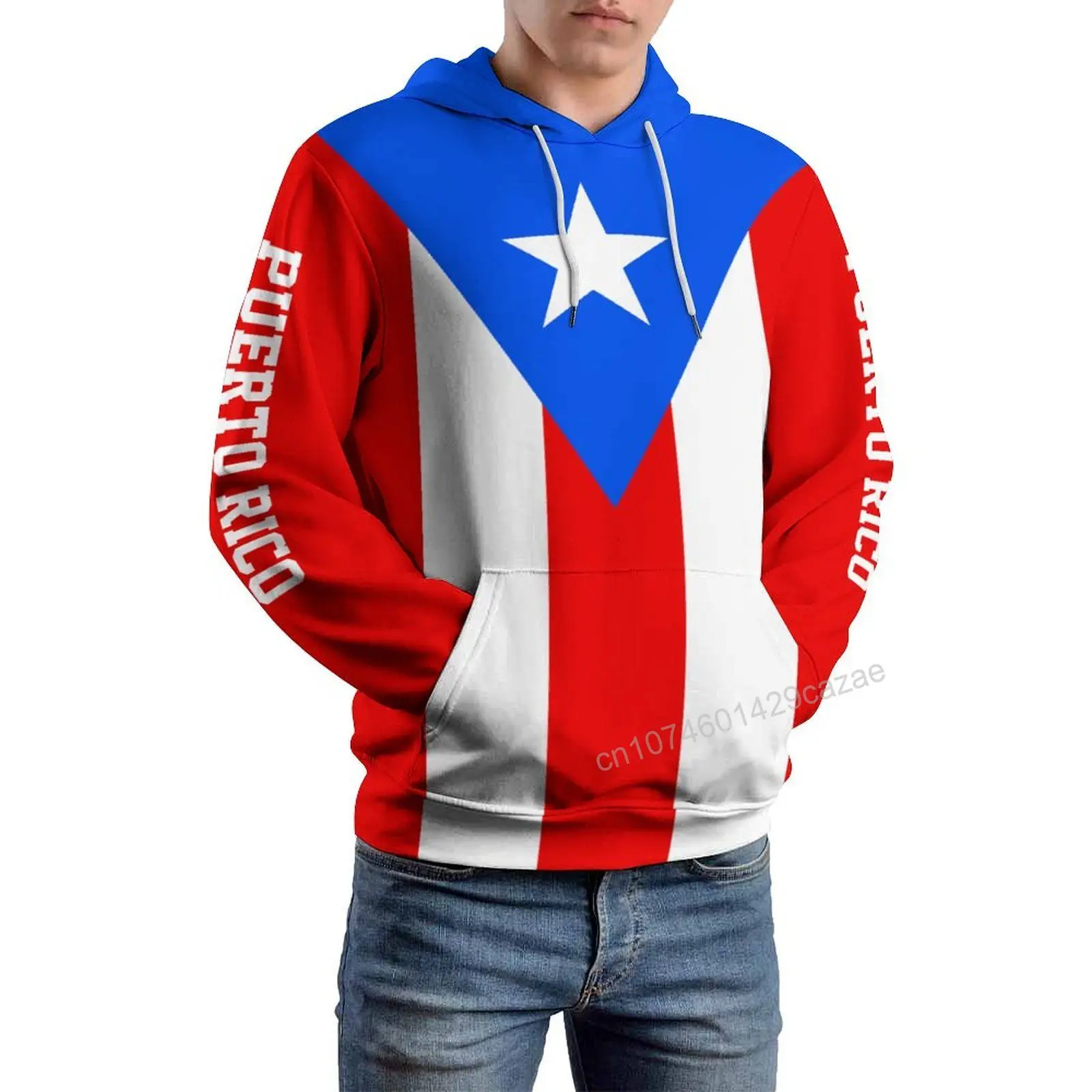 Puerto Rico Country Flag 3D Hoodie Polyester Cool Men Women Harajuku Sweatshirt Unisex Casual Pullover Hoodies