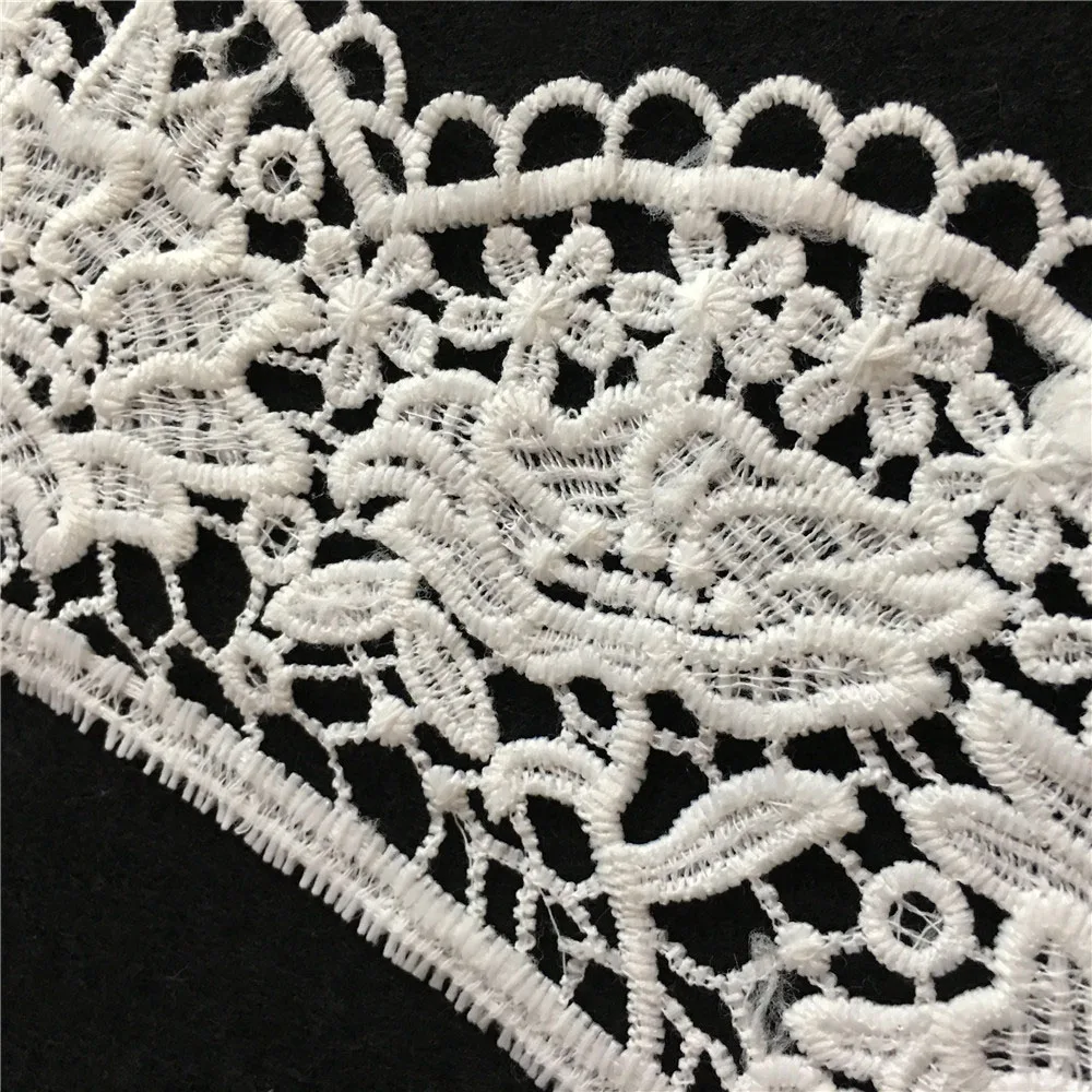 White exquisite lace decorative flowers sewing ladies fake collar embroidery garment fabric with DIY supplies accessories