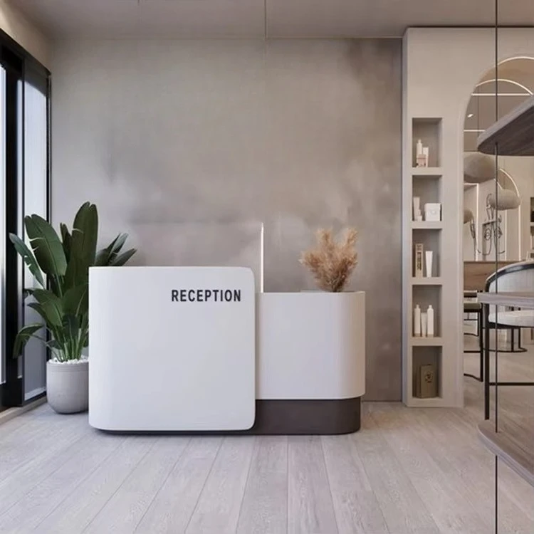 

&c Modern Small Beauty Salon Hairdressing Shop Reception Desk Bar Counter Wooden Store Counter Front