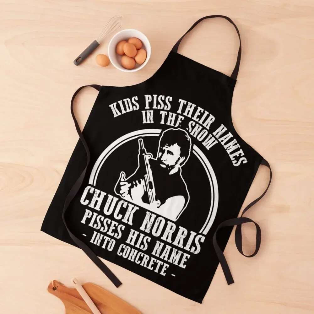 

Chuck Norris Pisses His Name Apron Kitchens Men Men kitchen Apron