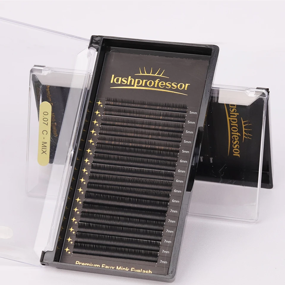 Lashprofessor 16Rows Eyelash Extensions Classic Individual Lashes Fake Mink Eyelashes Professional Natural and Soft