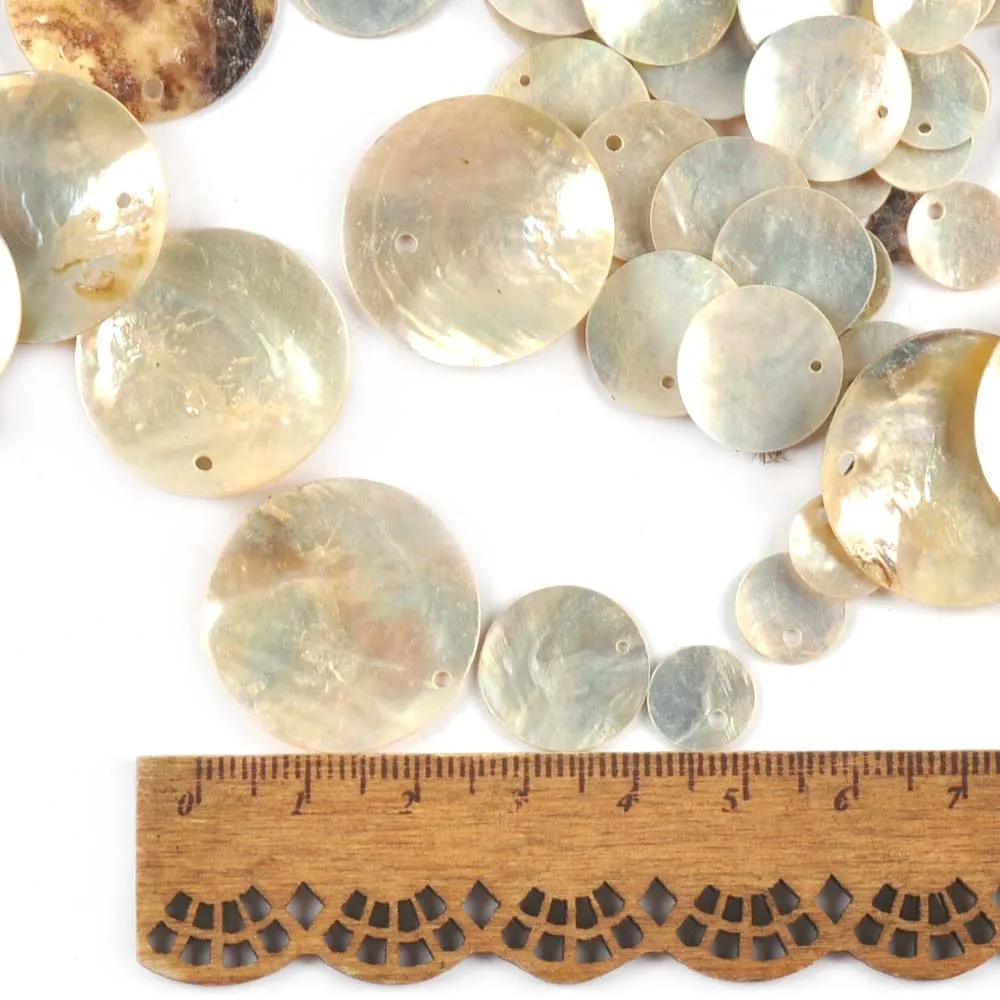 Unfinished Natural Round Shells Pendant DIY Scrapbooking Crafts Supplies Seashells Handmade Accessories Home Decor c3296