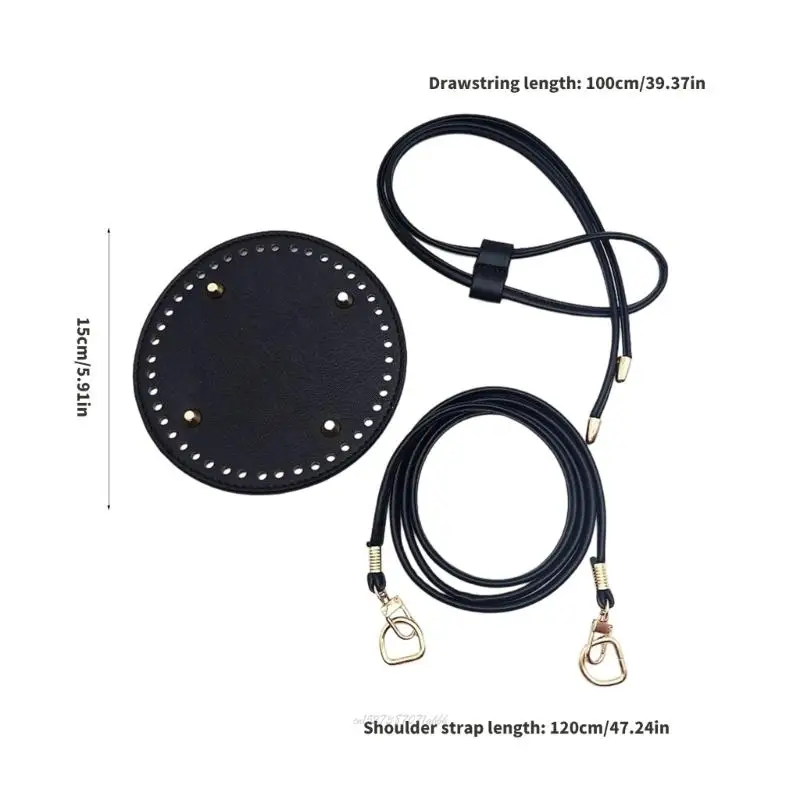 X5XA حقيبة ظهر مصنوعة من جلد البولي يوريثان، أدوات صنع حقائب كروشيه منسوجة يدويًا، حقيبة برباط سفلي