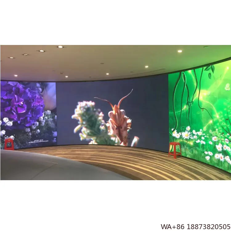 LED Display Promotion Price Outdoor  P3.91 Flexible Cabinet 500x500mm Curve Round  Advertising Screen Events Stage Display