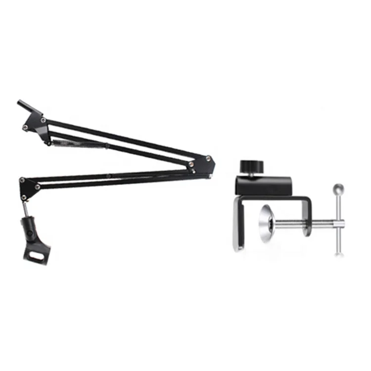 Professional Flexible Desktop Microphone Hanging Adjustable Boom Scissor Arm Stand for Podcast Streaming Youtube