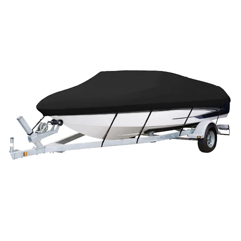 

Yacht Boat Cover Boat Cover Anti-UV Waterproof Heavy Duty 210D Marine Trailerable Canvas Boat Accessories