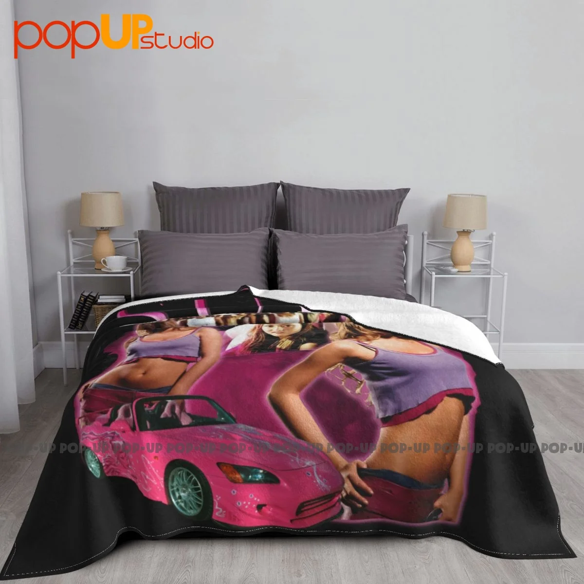 Suki Graphic Fast And Furious P-457 Blanket Velvet Sofa Bed Coral Fleece Sofa Dedicated Sleeping Sheets