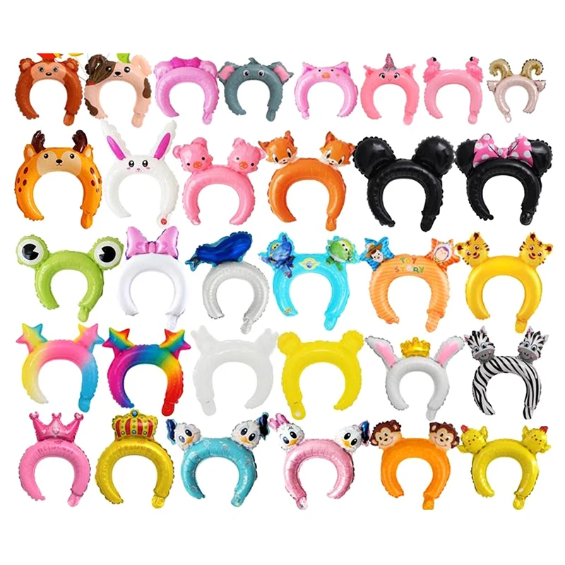 20Pcs Cute Headband Foil Balloon Animal Balloon Children's Toys Party Decor