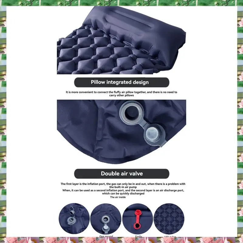 

Sports Single Person Diamond Shaped Tpu Air Cushion For Outdoor Tent Sleeping Mat Camping Inflator Pump Travel Hiking,Single Per