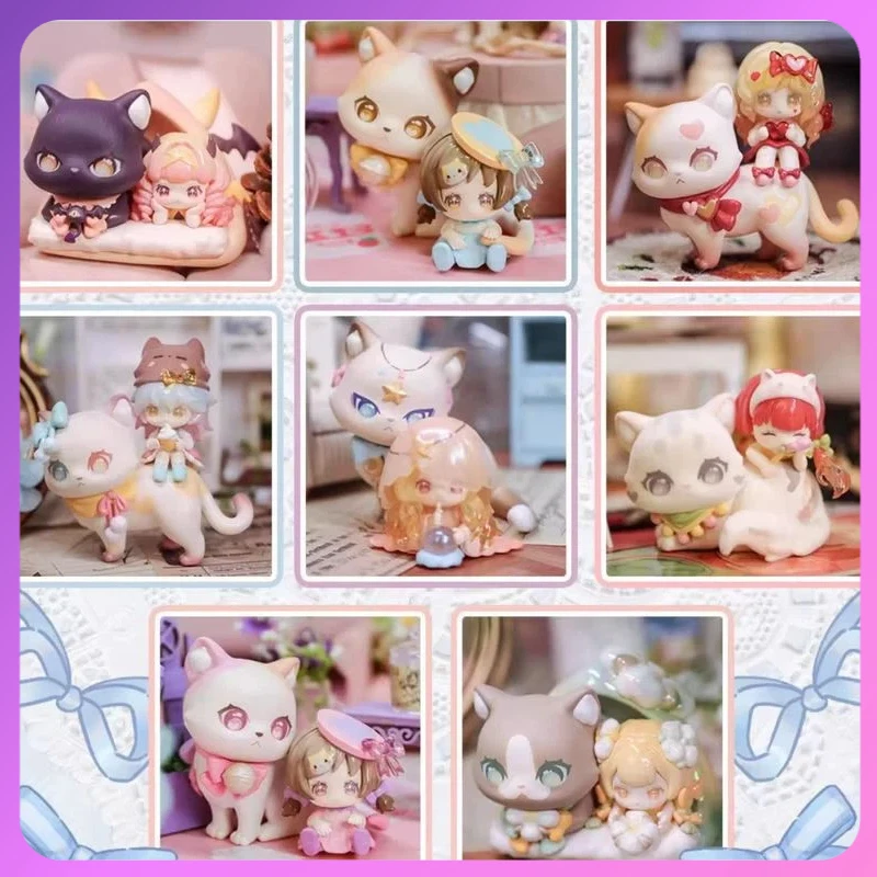 

Moni Blind Box Cute Cat Companion Series Collectible Figurine Designer Toy Desktop Decoration For Adult Collectors In Stock