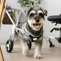 Adjustable Dog Wheelchair Lightweight Aluminum Pet Mobility Cart For Disabled Dogs Hind Leg Rehabilitation Support