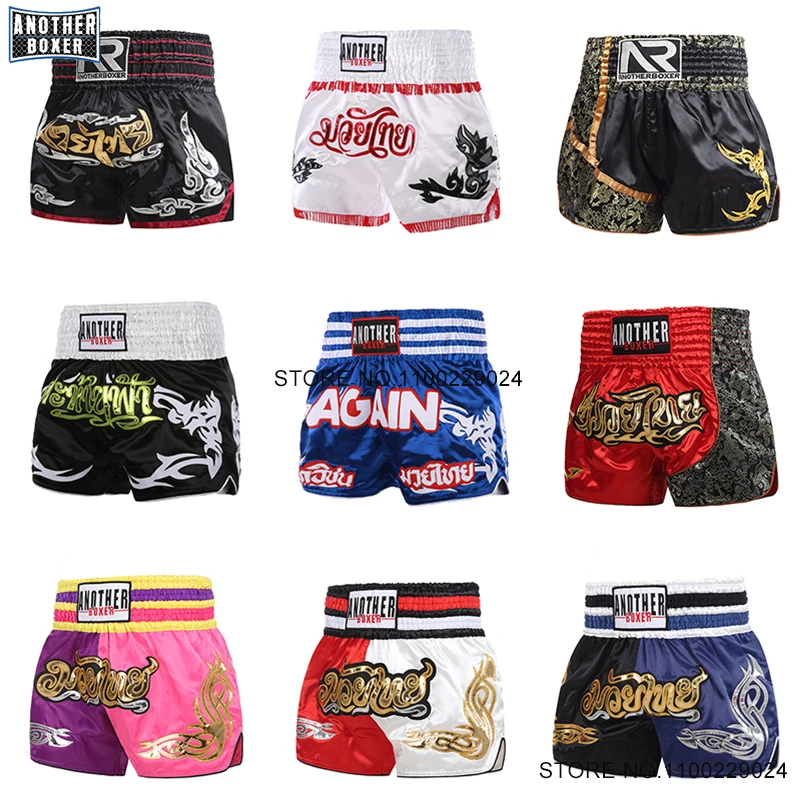 

Boxing Shorts Women Men Kids Short Muay Thai Satin Martial Arts Fight Grappling Sanda MMA Pants Gym Kickboxing Training Shorts