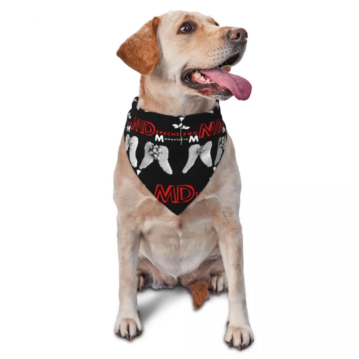 Depeche Cool Mode Electronic Rock Pet Scarf Soft Dogs Cats Bandana Personalized Triangle Bib Dog Cat Accessories